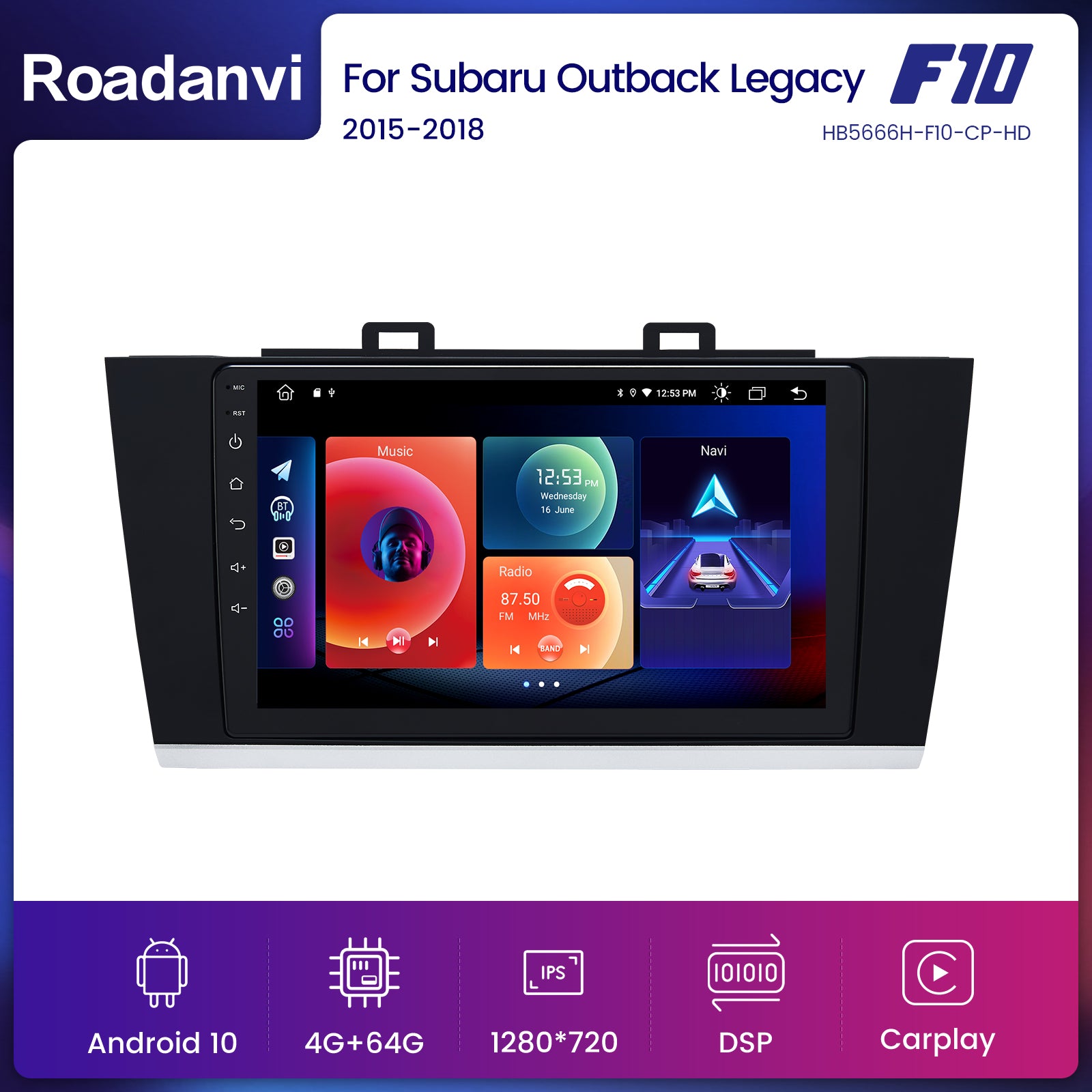 Roadanvi F10 For Subaru Outback Legacy 2015 2016 2017 2018