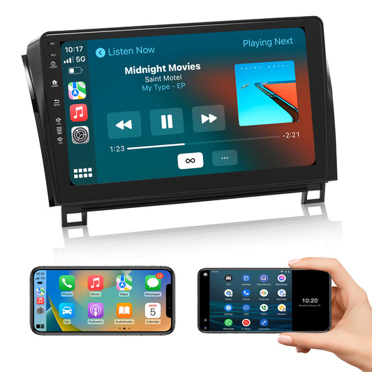 Roadanvi X12 4G+64G/8G+128G Car Stereo for Toyota Tundra 2007-2013,Sequoia 2007-2013 Wireless Carplay, Android Auto,Car Radio, 1280x720, QLED, Head Unit, WiFi 4G LTE, GPS Navigation, 10.2" Touch Screen