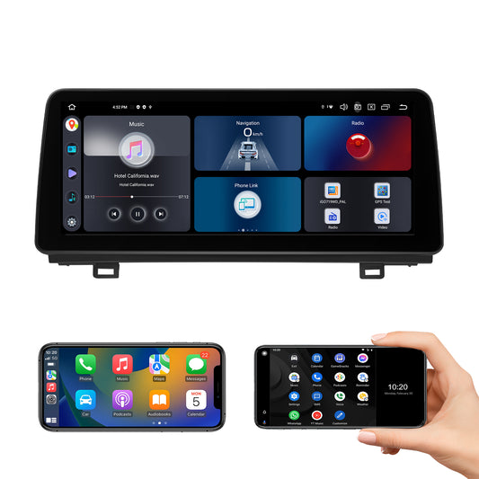 Roadanvi X12 12.3" 8GB+128GB Car Stereo for Honda Accord 10th 2018-2021 Wireless Carplay Andorid Auto WiFi 4G LTE 2K QLED 1920x720 Touch Screen Car Radio GPS Navigation Bluetooth Head Unit