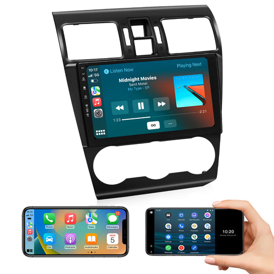 Roadanvi 9" Android 12 Car Radio for Subaru Forester 4 Impreza WRX 2012-2015 Carplay Android Auto Bluetooth Stereo 1280x720 QLED Head Unit 4GB+64GB WiFi 4G LTE Touch Screen GPS Navigation