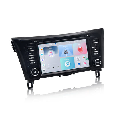 Roadanvi 4GB+64GB X12 Android Car Stereo for Nissan X-Trail Qashqai 2014-2018 Wireless Carplay Android Auto Car Radio GPS Navigation Bluetooth QLED Touch Screen WiFi 4G LTE  Head Unit