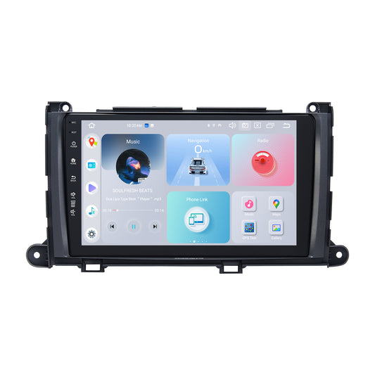 Roadanvi  X12 9-inch Car Radio for Toyota Sienna 2011 to 2014 Carplay Andorid Auto Car Stereo WiFi & 4G LTE GPS Navigation 1280 * 720 QLED Touch Screen 4GB+64GB Android 12