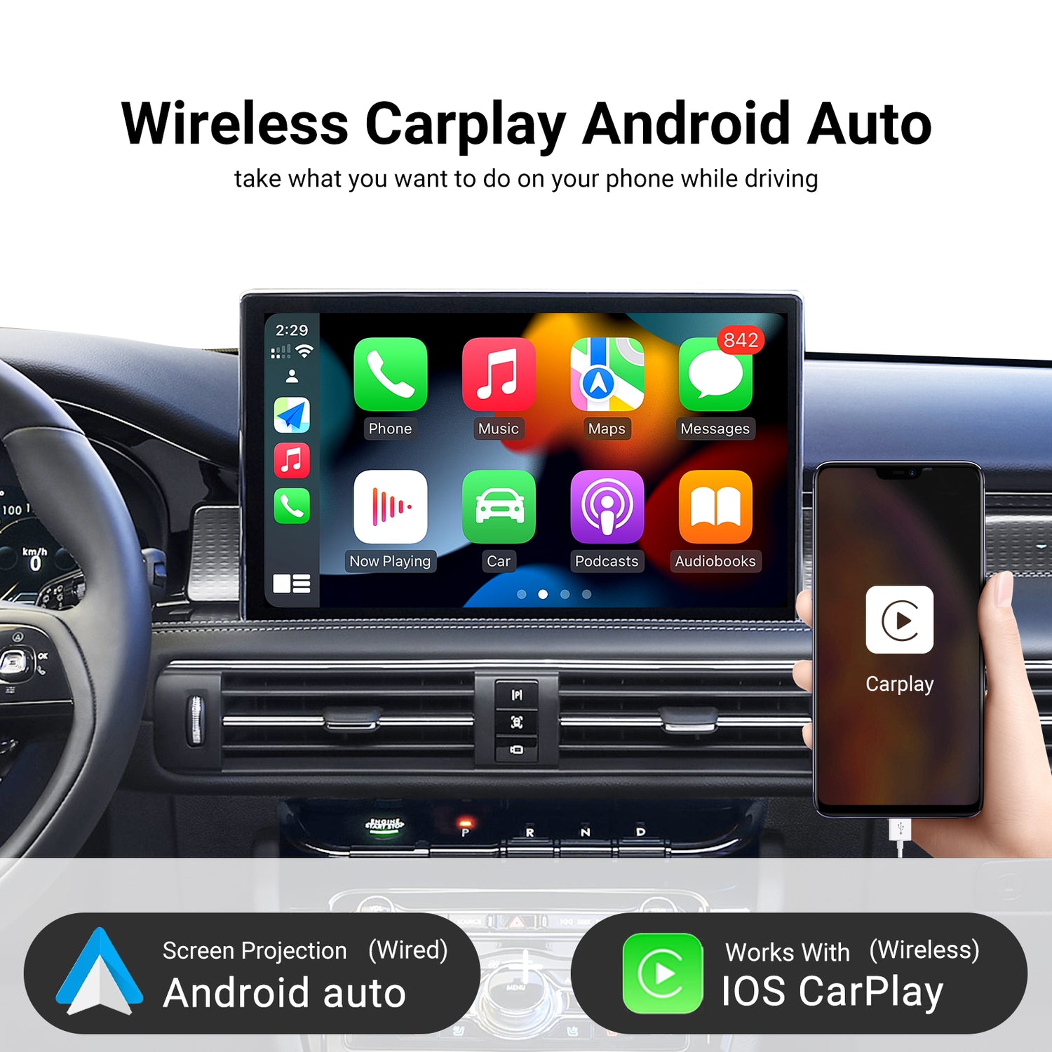Navigation pour Dacia Renault, Carplay, Android